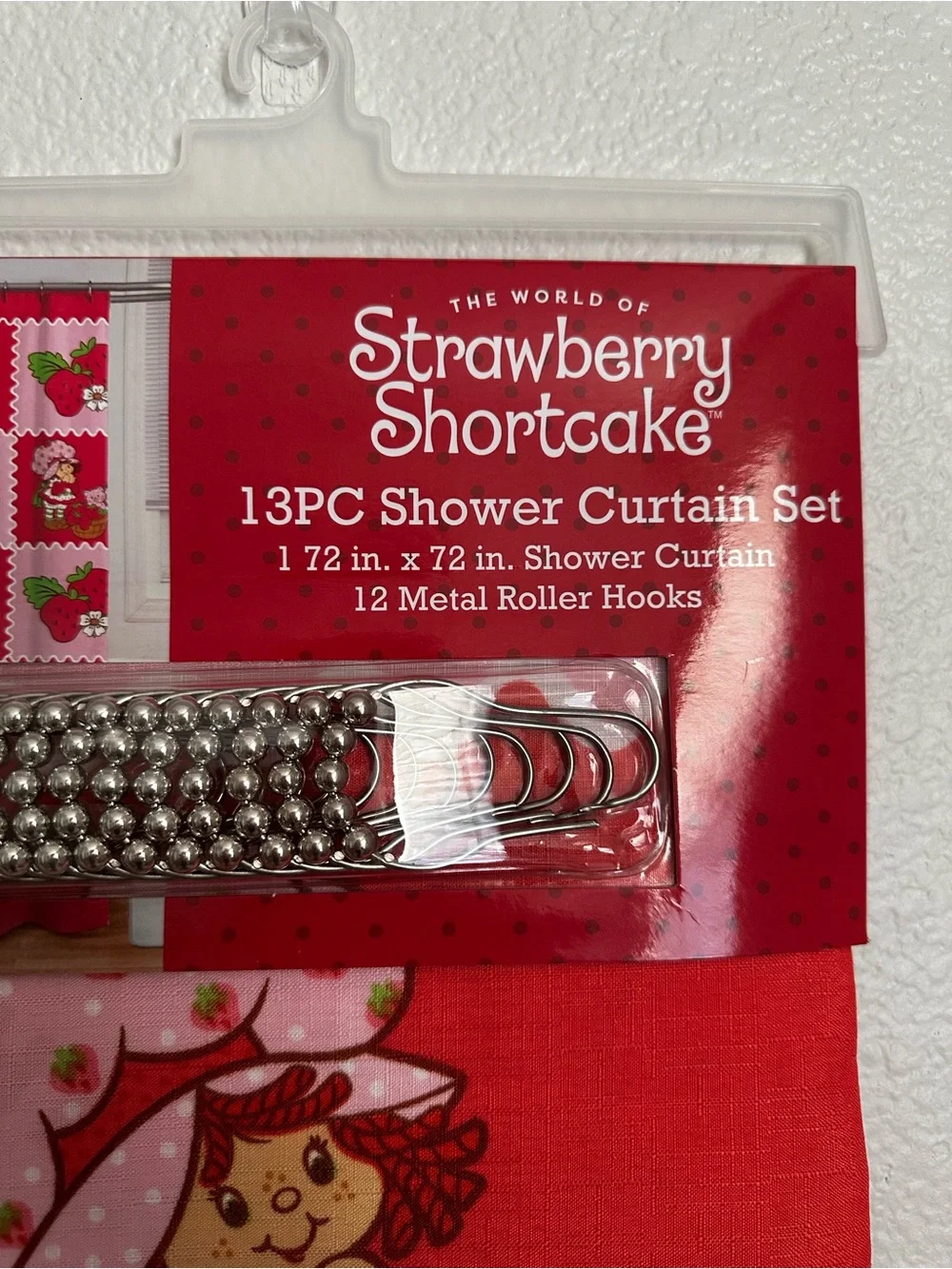 Strawberry Shortcake Red Shower Curtain Set - 13pc